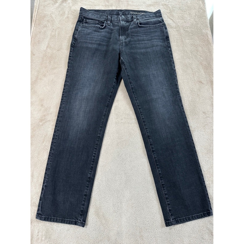 Outerknown SEA Jeans Mens size 32x30 Black Local Straight Fit Organic Cotton EUC